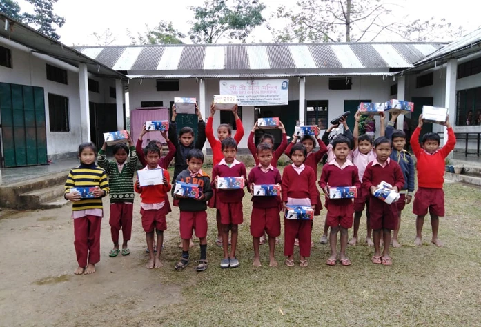 Shoes distribution in rural schools